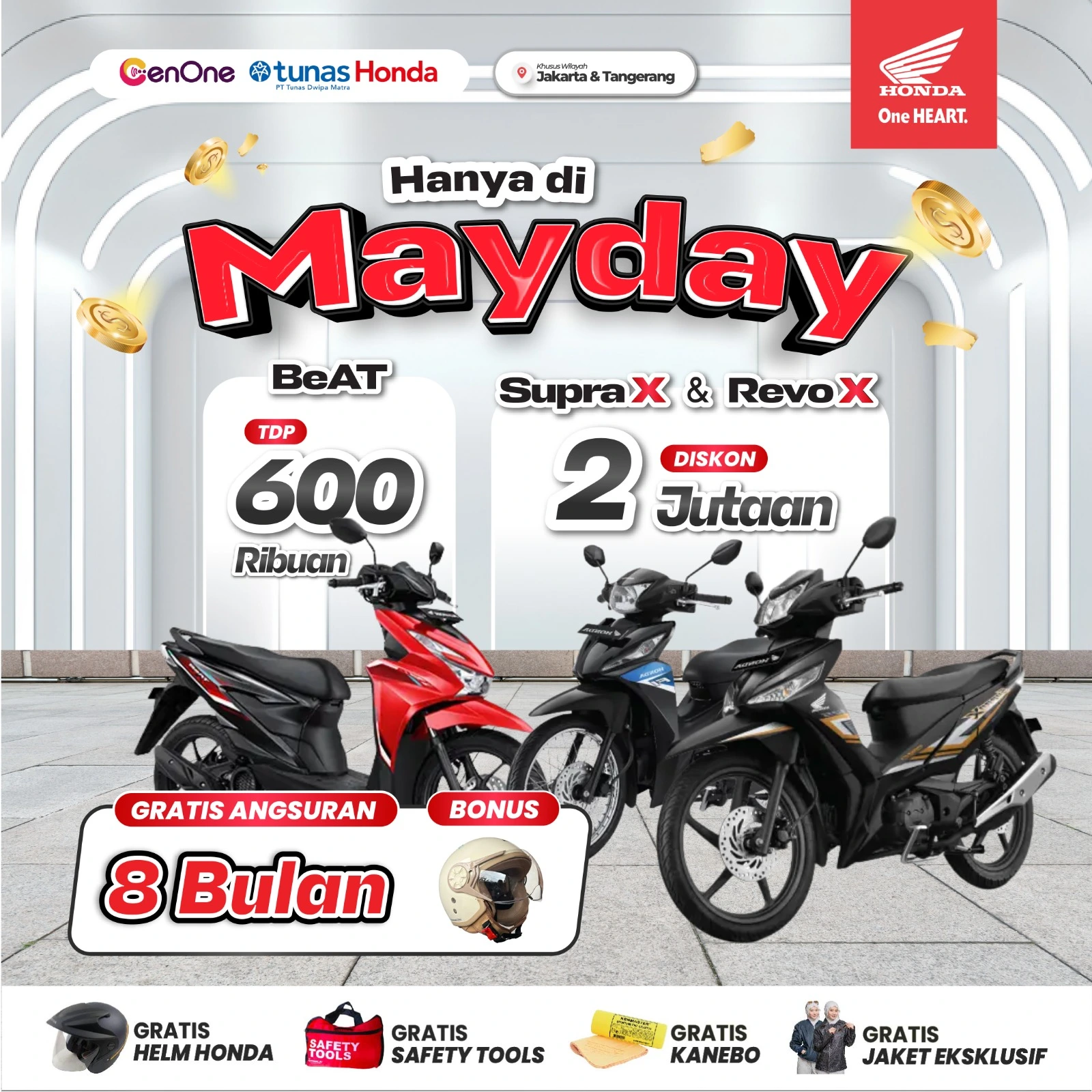 PROMO HONDA BEAT, SUPRA X, & REVO X - MEI